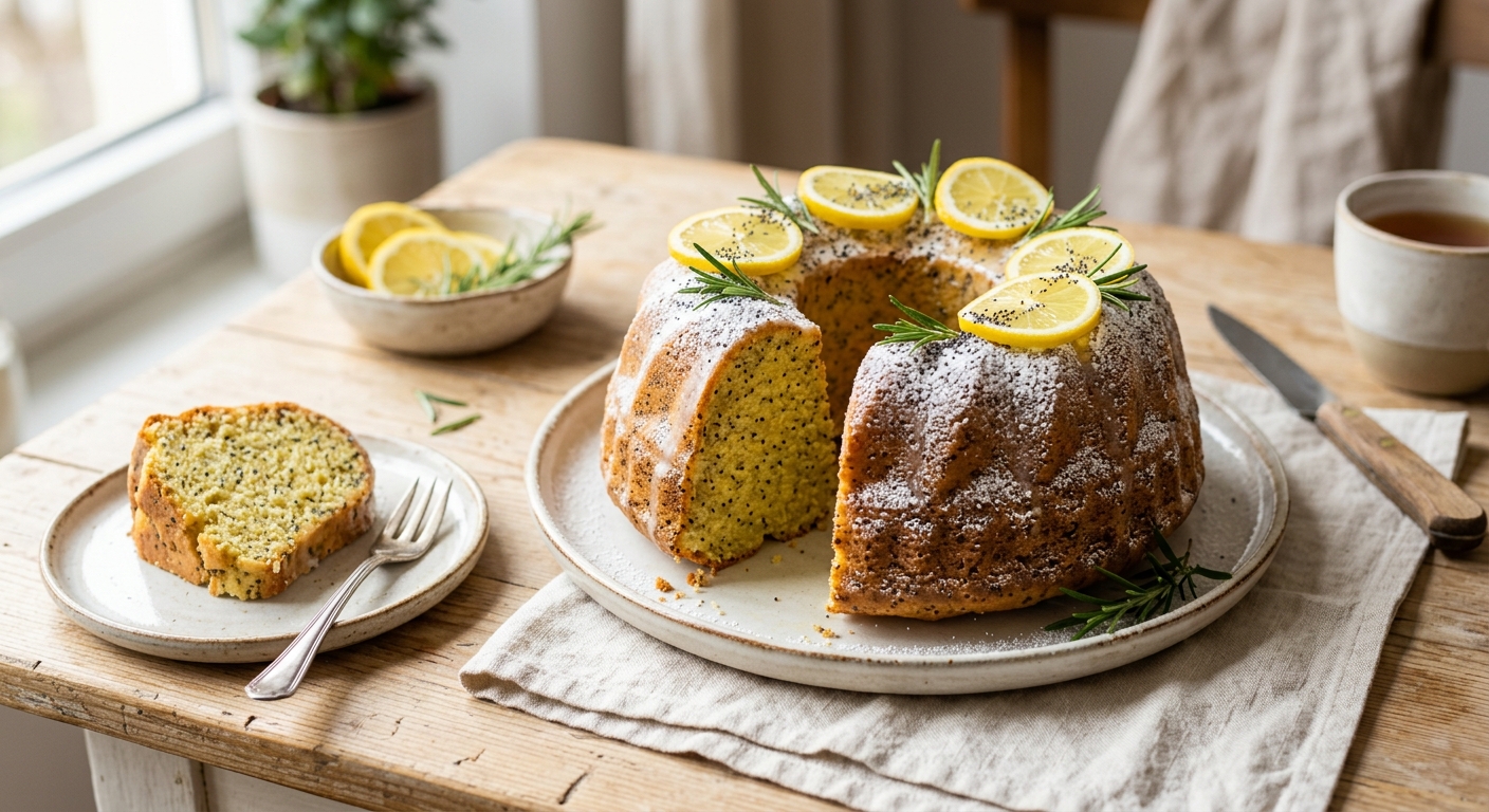 Zitronen-Mohn-Gugelhupf mit Zitronenguss – Rezept aus der Harzer Backstube